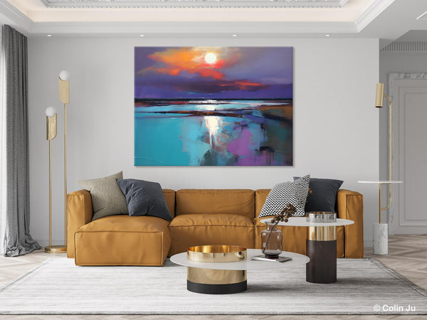 Original Landscape Abstract Painting, Simple Wall Art Ideas, Living Room Abstract Paintings, Large Landscape Canvas Paintings, Buy Art Online-artworkcanvas