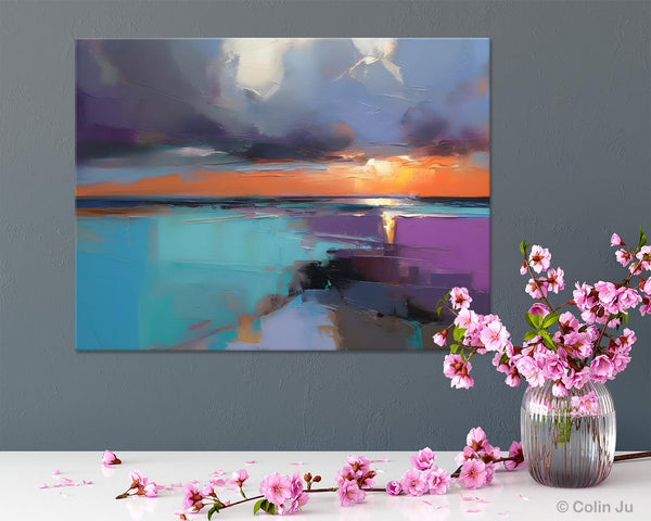 Living Room Abstract Paintings, Original Landscape Abstract Painting, Simple Wall Art Ideas, Extra Large Landscape Canvas Paintings, Buy Art Online