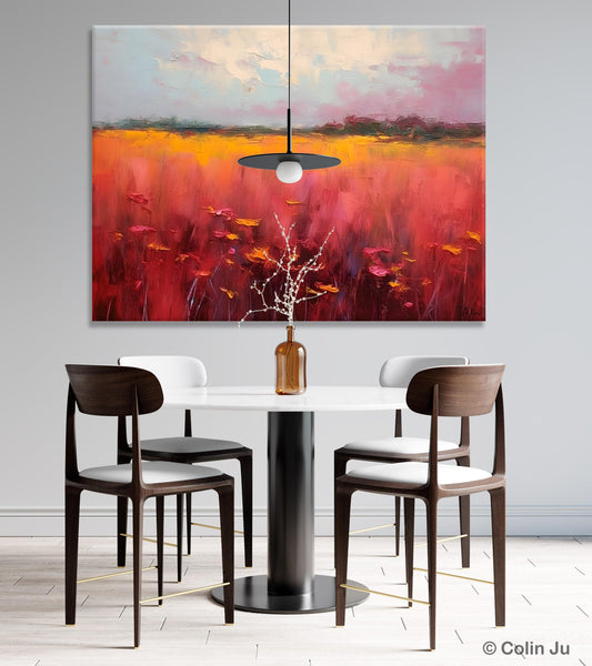 Original Landscape Paintings, Oversized Modern Wall Art Paintings, Modern Acrylic Artwork on Canvas, Large Abstract Painting for Living Room