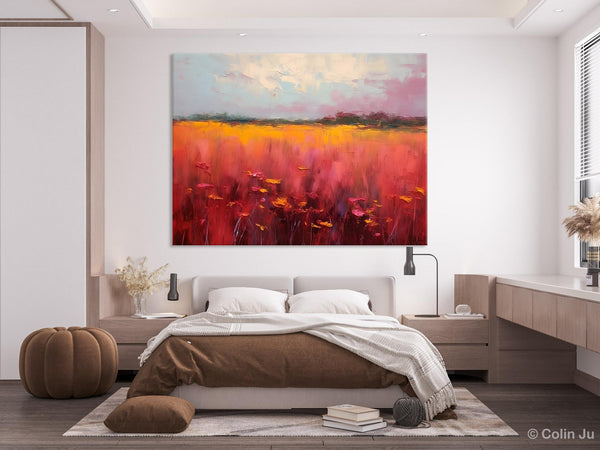 Original Landscape Paintings, Oversized Modern Wall Art Paintings, Modern Acrylic Artwork on Canvas, Large Abstract Painting for Living Room-artworkcanvas