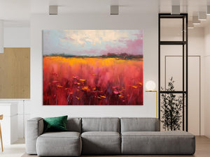 Original Landscape Paintings, Oversized Modern Wall Art Paintings, Modern Acrylic Artwork on Canvas, Large Abstract Painting for Living Room-artworkcanvas