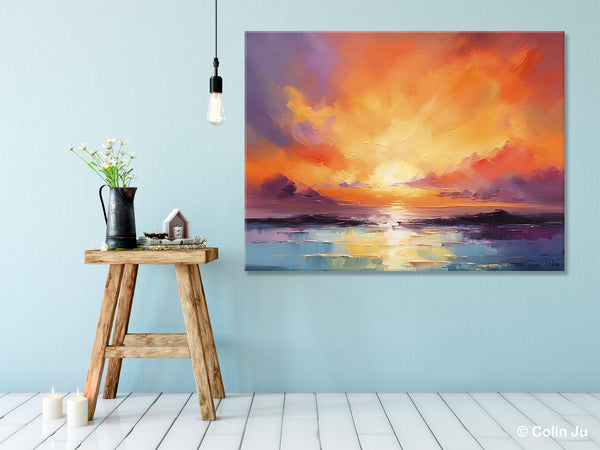 Large Art Painting for Living Room, Original Landscape Canvas Art, Oversized Landscape Wall Art Paintings, Contemporary Acrylic Painting on Canvas-artworkcanvas