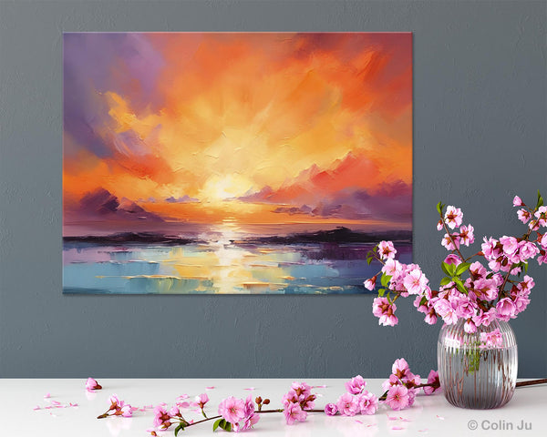 Large Art Painting for Living Room, Original Landscape Canvas Art, Oversized Landscape Wall Art Paintings, Contemporary Acrylic Painting on Canvas-artworkcanvas