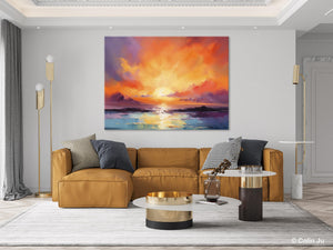 Large Art Painting for Living Room, Original Landscape Canvas Art, Oversized Landscape Wall Art Paintings, Contemporary Acrylic Painting on Canvas-artworkcanvas