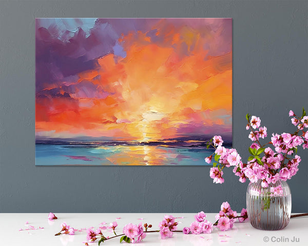 Landscape Acrylic Art, Large Abstract Painting for Living Room, Original Abstract Wall Art, Landscape Canvas Art, Hand Painted Canvas Art-artworkcanvas