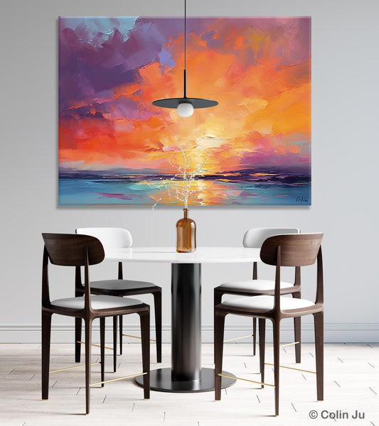 Landscape Acrylic Art, Large Abstract Painting for Living Room, Original Abstract Wall Art, Landscape Canvas Art, Hand Painted Canvas Art-artworkcanvas
