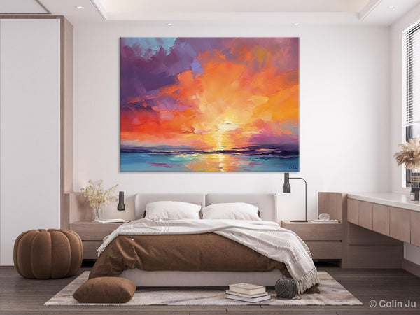 Landscape Acrylic Art, Large Abstract Painting for Living Room, Original Abstract Wall Art, Landscape Canvas Art, Hand Painted Canvas Art-artworkcanvas