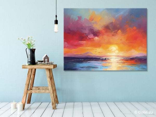 Original Abstract Wall Art, Landscape Acrylic Art, Large Abstract Painting for Living Room, Landscape Canvas Art, Hand Painted Canvas Art-artworkcanvas