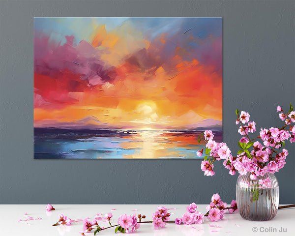 Original Abstract Wall Art, Landscape Acrylic Art, Large Abstract Painting for Living Room, Landscape Canvas Art, Hand Painted Canvas Art-artworkcanvas