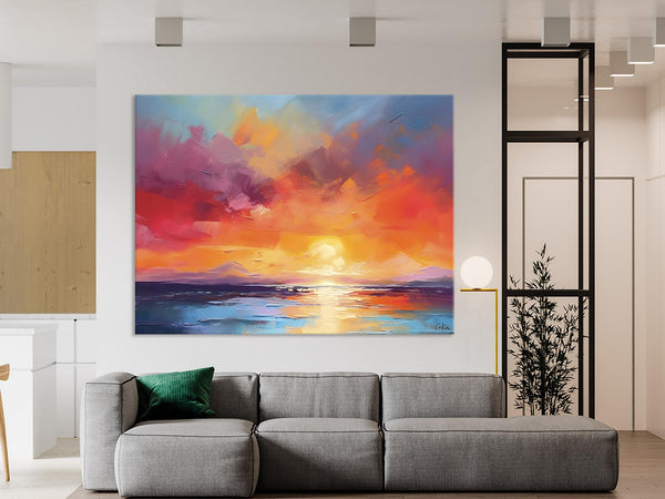 Original Abstract Wall Art, Landscape Acrylic Art, Large Abstract Painting for Living Room, Landscape Canvas Art, Hand Painted Canvas Art-artworkcanvas