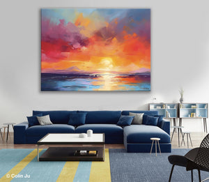 Original Abstract Wall Art, Landscape Acrylic Art, Large Abstract Painting for Living Room, Landscape Canvas Art, Hand Painted Canvas Art-artworkcanvas