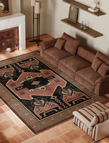 Large Modern Rugs under Dining Room Table, Contemporary Abstract Rugs Next to Bed, Vintage Soft Turkish Rug for Living Room, Geometric Modern Carpets for Office-artworkcanvas