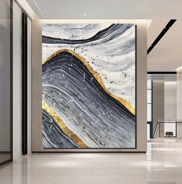 Abstract Canvas Painting, Extra Large Abstract Artwork, Modern Paintings for Dining Room, Hand Painted Wall Painting-artworkcanvas