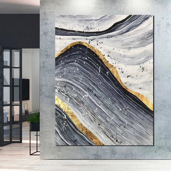 Abstract Canvas Painting, Extra Large Abstract Artwork, Modern Paintings for Dining Room, Hand Painted Wall Painting