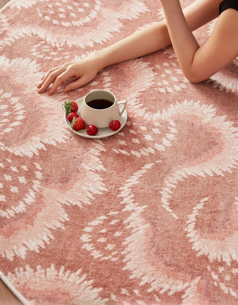 Contemporary Modern Rugs, Mid Century Round Modern Rugs under Chairs, Bedroom Abstract Modern Area Rugs, Geometric Round Rugs for Dining Room-artworkcanvas