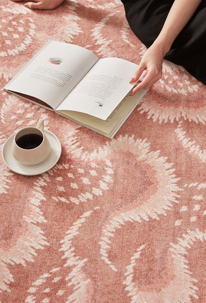 Contemporary Modern Rugs, Mid Century Round Modern Rugs under Chairs, Bedroom Abstract Modern Area Rugs, Geometric Round Rugs for Dining Room-artworkcanvas