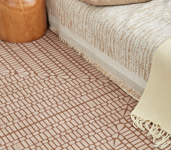 Mid Century Geometric Carpets, Modern Rugs under Dining Room Table, Contemporary Modern Rugs Next to Bed, Abstract Modern Rugs for Living Room-artworkcanvas