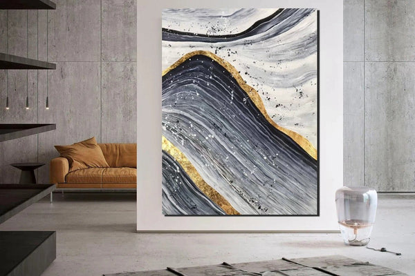 Abstract Canvas Painting, Extra Large Abstract Artwork, Modern Paintings for Dining Room, Hand Painted Wall Painting-artworkcanvas
