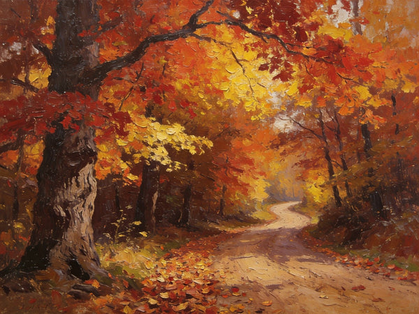 Canvas Wall Art Paintings, Serene Autumn Forest Landscape, Small Oil Paintings, Hand Painted Canvas Art, Landscape Canvas Paintings, Original Oil Paintings-artworkcanvas