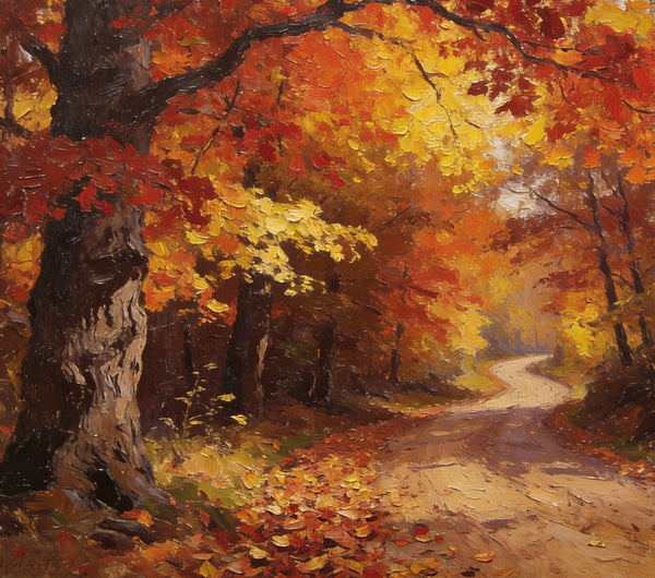Canvas Wall Art Paintings, Serene Autumn Forest Landscape, Small Oil Paintings, Hand Painted Canvas Art, Landscape Canvas Paintings, Original Oil Paintings-artworkcanvas