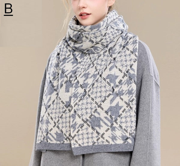 Holiday Scarf, Winter Wool Scarf, Warm Winter Scarf, Soft Cashmere Scarf for Women, Elegant Wool Scarves, Christmas Gifts for Her, Cold Weather Scarf, Fashion Scarf-artworkcanvas