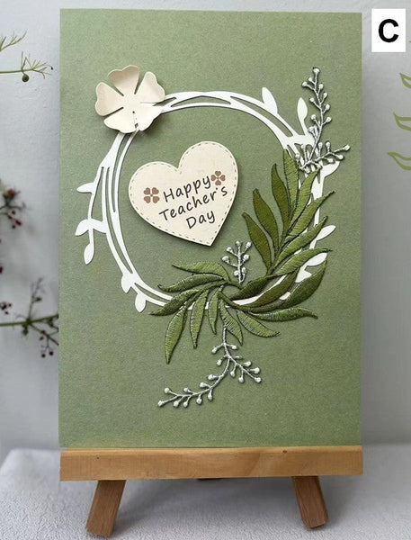 Creative Teacher's Day Greeting Card, Beautiful Greeting Cards, Embroidery Greeting Cards, Original Handmade Embroidery Greeting Cards-artworkcanvas