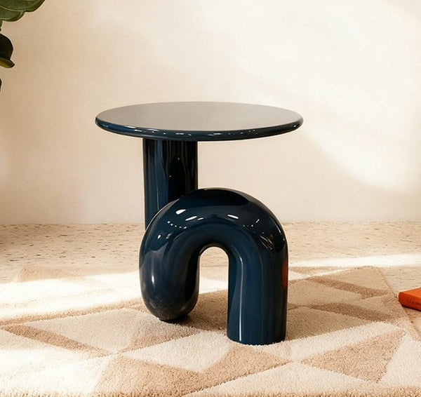 Contemporary Round Side Table, Minimalist Modern Occasional Table, Low Profile Sofa Table, Unique Small End Table, Portable Casual Side Table, Creative Coffee Table, Lightweight Indoor Outdoor Table, Contemporary Side Table-artworkcanvas