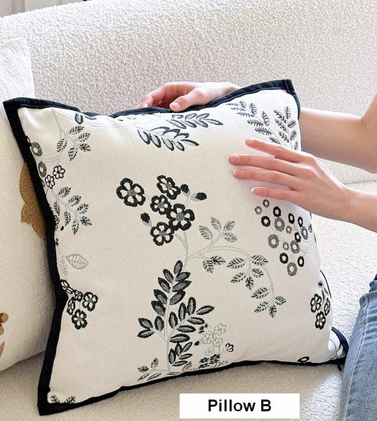 Decorative Pillows for Couch, Square Decorative Pillow Covers, Farmhouse Decorative Pillows for Sofa, Spring Swallow Decorative Pillows for Bedroom-artworkcanvas