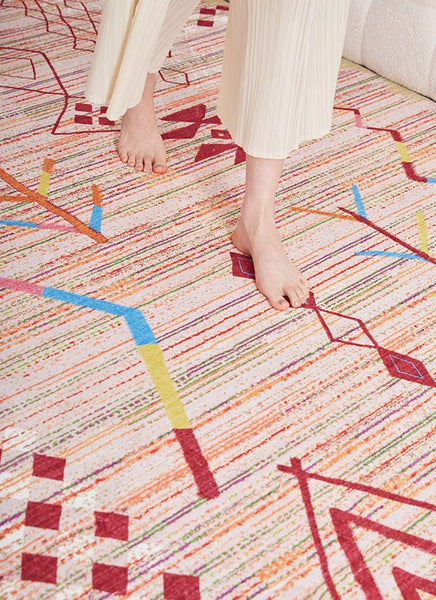 Morocco Rugs for Dining Room, Vintage Persian Rugs, Extra Large Traditional Colorful Moroccan Rug, Bedroom Vintage Rugs, Oversized Area Rugs for Living Room-artworkcanvas