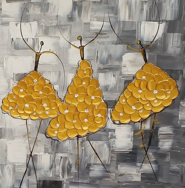 Contemporary Paintings, Custom Abstract Painting, Original Painting for Sale, Ballet Dancer Painting, Paintings for Bedroom-LargePaintingArt.com
