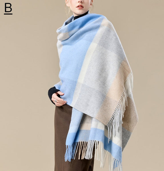 Winter Shawl, Christmas Holiday Gift, Evening Wrap, Large Wool Scarf, Winter Shawl, Elegant Shawl, Warm Cape, Cold Weather Scarf, Fashion Scarf, Oversized Scarf-artworkcanvas