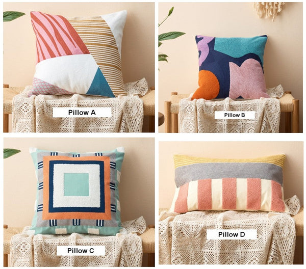 Large Modern Sofa Cushion, Decorative Pillow Covers, Modern Pillows for Couch, Abstract Decorative Throw Pillows for Living Room-artworkcanvas