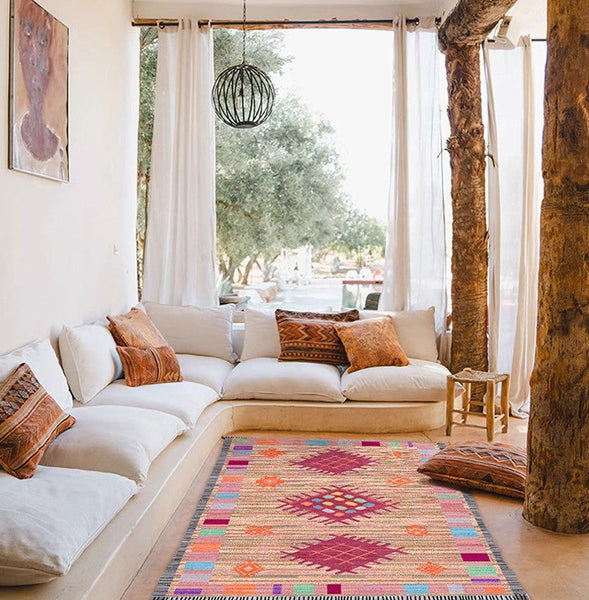 Vintage Persian Rugs, Bedroom Morocco Rugs, Vintage Rugs for Dining Room, Extra Large Traditional Colorful Moroccan Rug, Oversized Area Rugs for Living Room-artworkcanvas