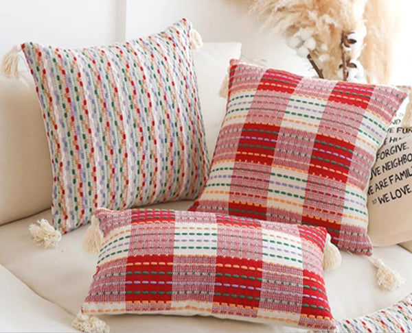 Colorful Modern Sofa Pillows Covers, Modern Sofa Cushion, Decorative Modern Pillows for Couch, Decorative Pillows for Living Room-artworkcanvas