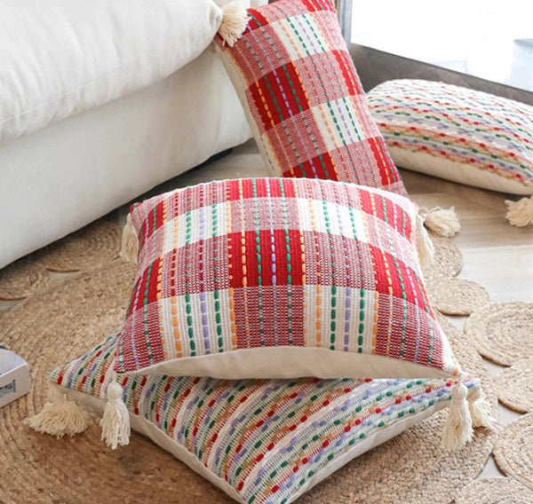 Colorful Modern Sofa Pillows Covers, Modern Sofa Cushion, Decorative Modern Pillows for Couch, Decorative Pillows for Living Room-artworkcanvas