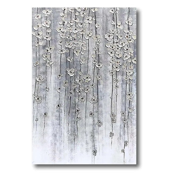 Paintings for Bedroom, Abstract Flower Painting, Flower Acrylic Painting, Canvas Painting Flower, Simple Modern Acrylic Paintings-artworkcanvas