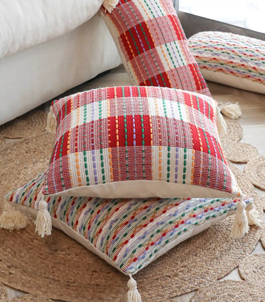 Colorful Modern Sofa Pillows Covers, Modern Sofa Cushion, Decorative Modern Pillows for Couch, Decorative Pillows for Living Room-artworkcanvas