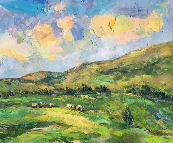Landscape Painting for Sale, Mountain Painting, Custom Original Landscape Painting on Canvas, Landscape Painting for Living Room