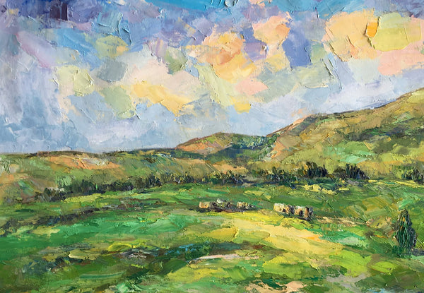 Landscape Painting for Sale, Mountain Painting, Custom Original Landscape Painting on Canvas, Landscape Painting for Living Room