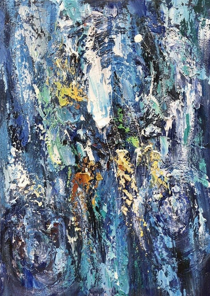 Simple Modern Art Ideas, Blue Abstract Canvas Painting, Contemporary Acrylic Paintings, Modern Paintings for Living Room, Large Wall Art Paintings