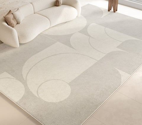 Abstract Contemporary Rugs for Bedroom, Dining Room Floor Rugs, Grey Modern Rugs under Sofa, Large Modern Rugs in Living Room, Modern Rugs for Office-artworkcanvas