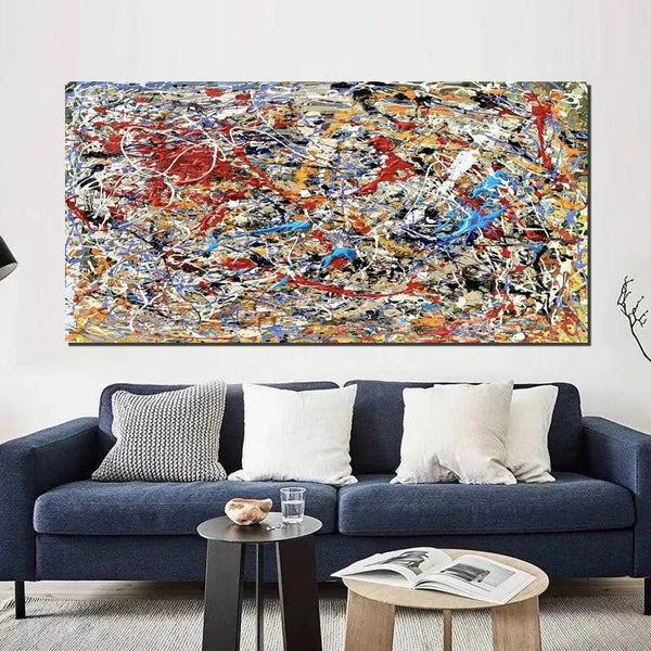 Colorful Contemporary Canvas Artwork, Modern Art Paintings for Dining Room, Abstract Wall Art Paintings, Large Acrylic Paintings on Canvas, Hand Painted Wall Art Paintings-artworkcanvas