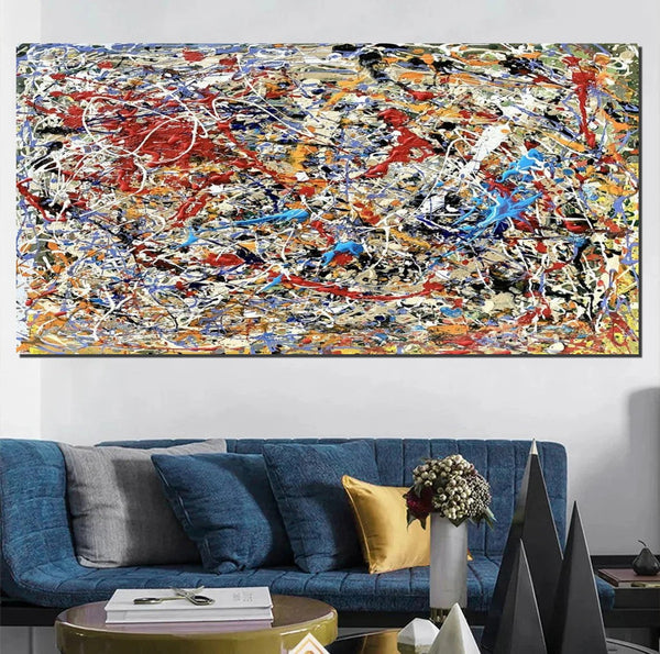 Colorful Contemporary Canvas Artwork, Modern Art Paintings for Dining Room, Abstract Wall Art Paintings, Large Acrylic Paintings on Canvas, Hand Painted Wall Art Paintings-artworkcanvas