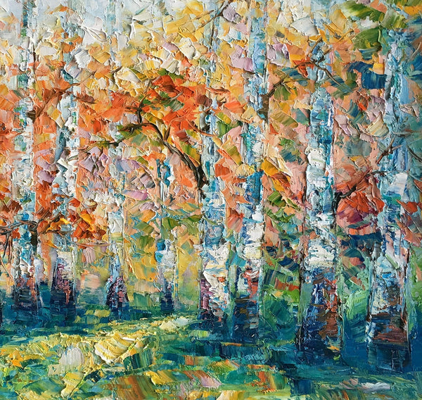 Original Wall Art, Birch Tree Painting, Landscape Painting, Custom Canvas Wall Art, Original Artwork, Canvas Painting, Tree Painting