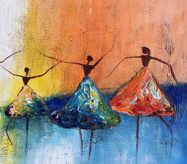 Acrylic Abstract Painting, Ballet Dancer Painting, Abstract Modern Painting, Modern Paintings for Living Room,Custom Art