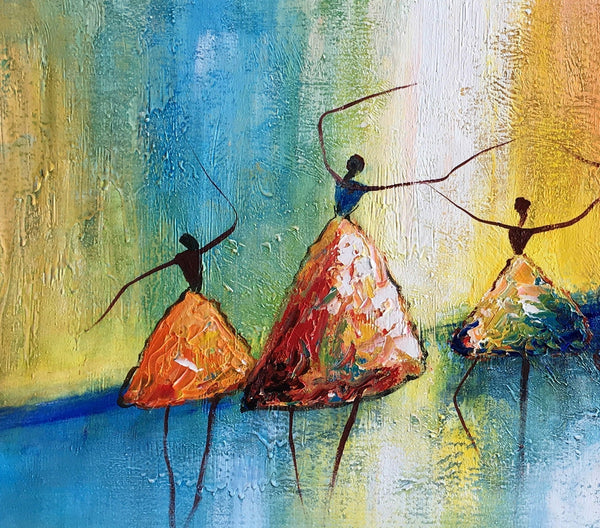 Acrylic Abstract Painting, Ballet Dancer Painting, Abstract Modern Painting, Modern Paintings for Living Room,Custom Art