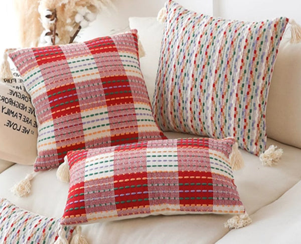 Colorful Modern Sofa Pillows Covers, Modern Sofa Cushion, Decorative Modern Pillows for Couch, Decorative Pillows for Living Room-artworkcanvas