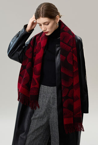 Fashion Designer Scarf, Soft Cashmere Scarf for Women, Cold Weather Scarf, Elegant Scarf, Holiday Women Scarf, Modern Wool Scarf, Warm Winter Scarf-artworkcanvas