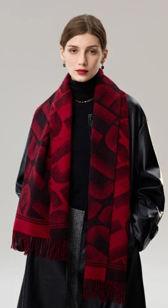 Fashion Designer Scarf, Soft Cashmere Scarf for Women, Cold Weather Scarf, Elegant Scarf, Holiday Women Scarf, Modern Wool Scarf, Warm Winter Scarf-artworkcanvas