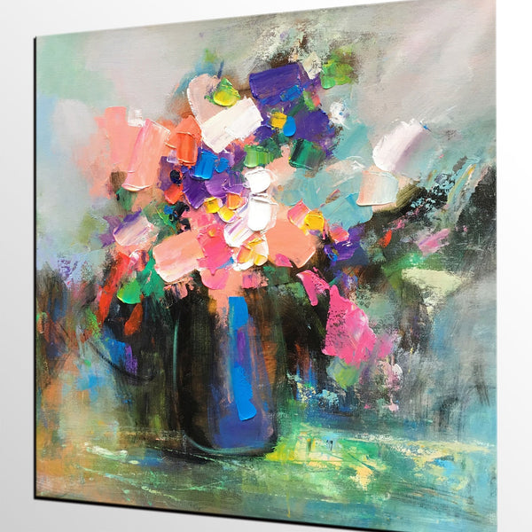 Living Room Wall Art, Flower Still Life Painting, Original Wall Art, Floral Painting, Custom Large Artwork